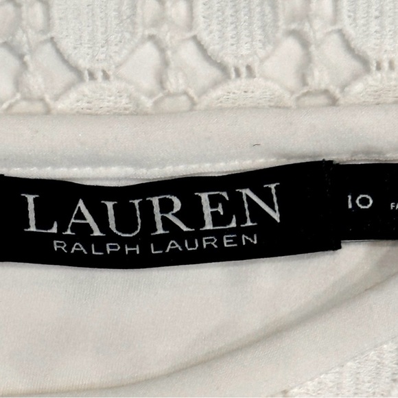 Ralph Lauren White Lace Shift Cocktail Dress Size 10 - Picture 7 of 7
